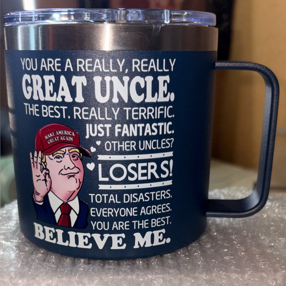 Navy Blue Mug with Graphic Design